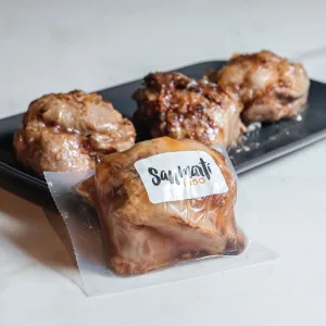 Muslos de pavo deshuesados y asados